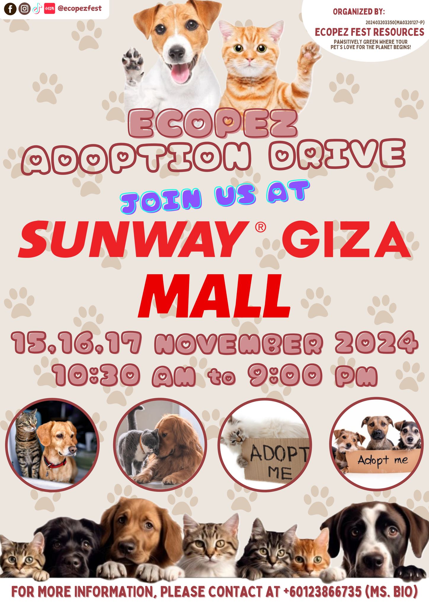 Ecopez Adoption Drive @ Sunway Giza [15-17 Nov 2024]