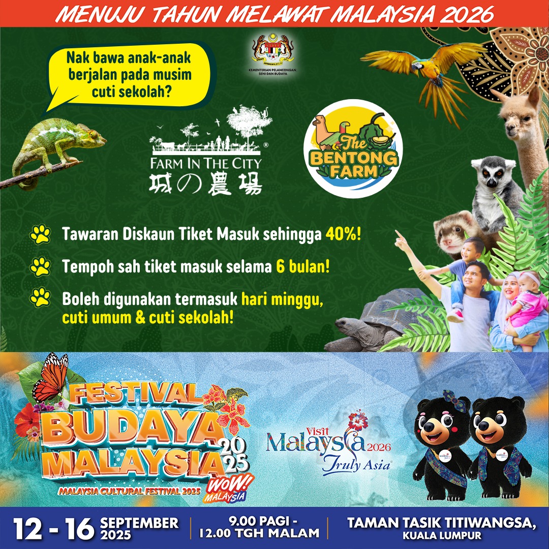 Festival Budaya Malaysia @ Taman Tasik Titiwangsa, KL [12-16 Sept 2025]